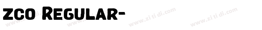 zco Regular字体转换